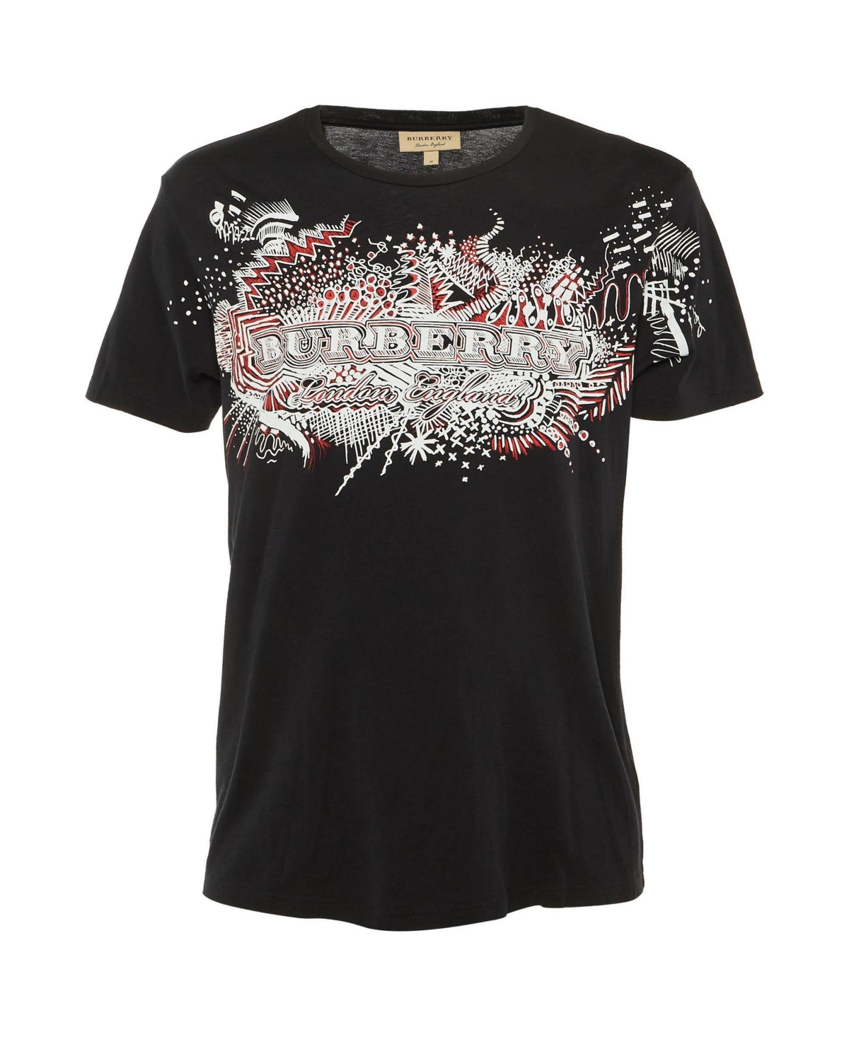 Pre-Owned Burberry Women's Graffiti Logo Graphic Cotton T-Shirt