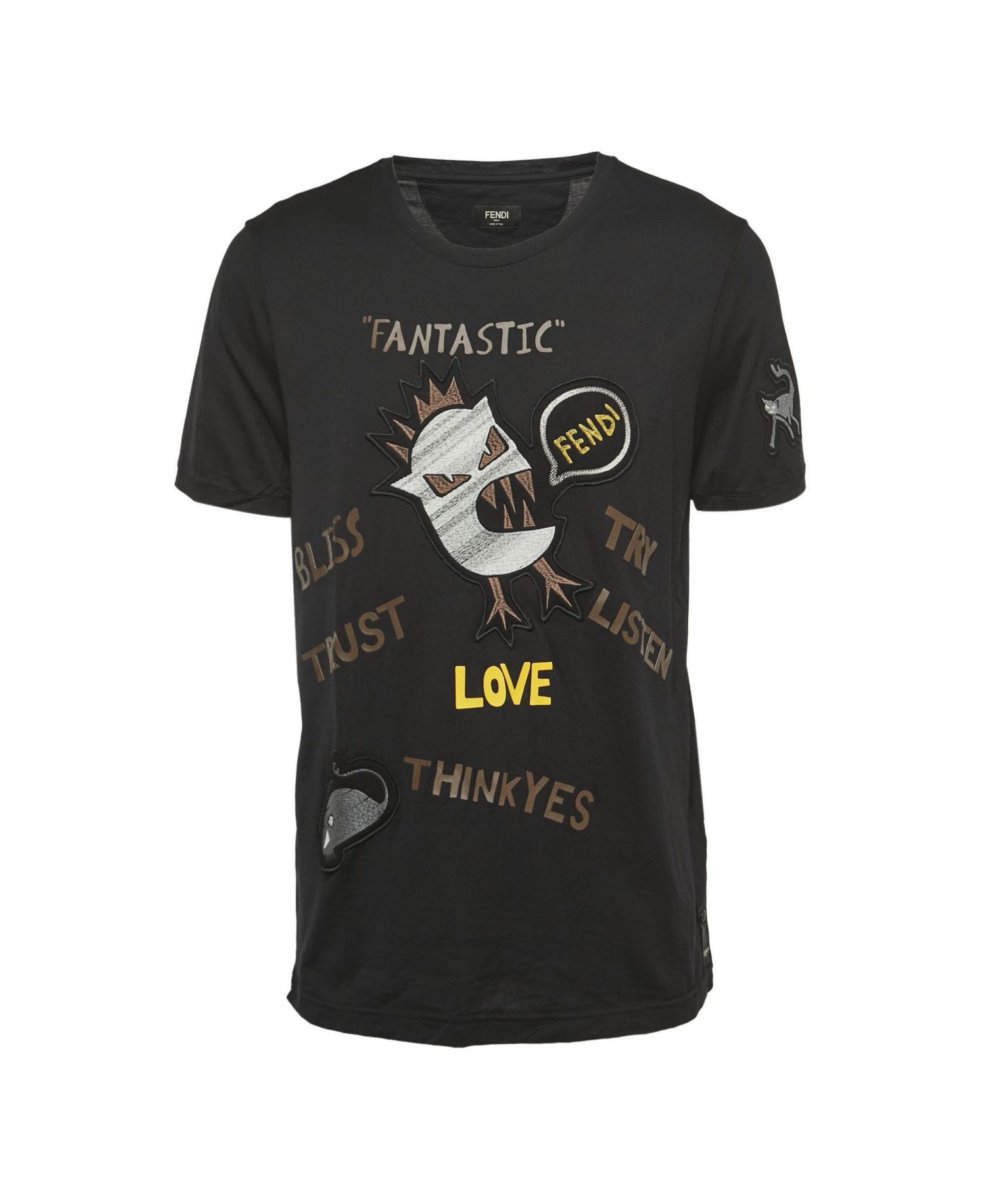 Women's Monster Applique Cotton T-Shirt