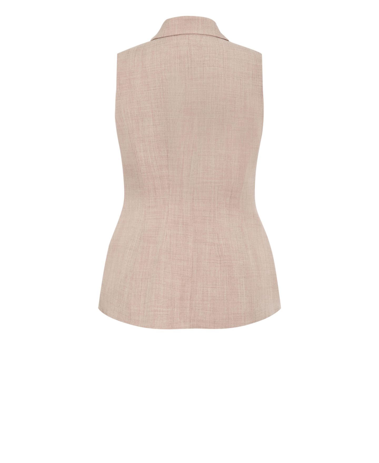 Женский жилет CITY CHIC Plus Size Luci Tailored Sleeveless Collared Vest, цвет: Латте — фото 5