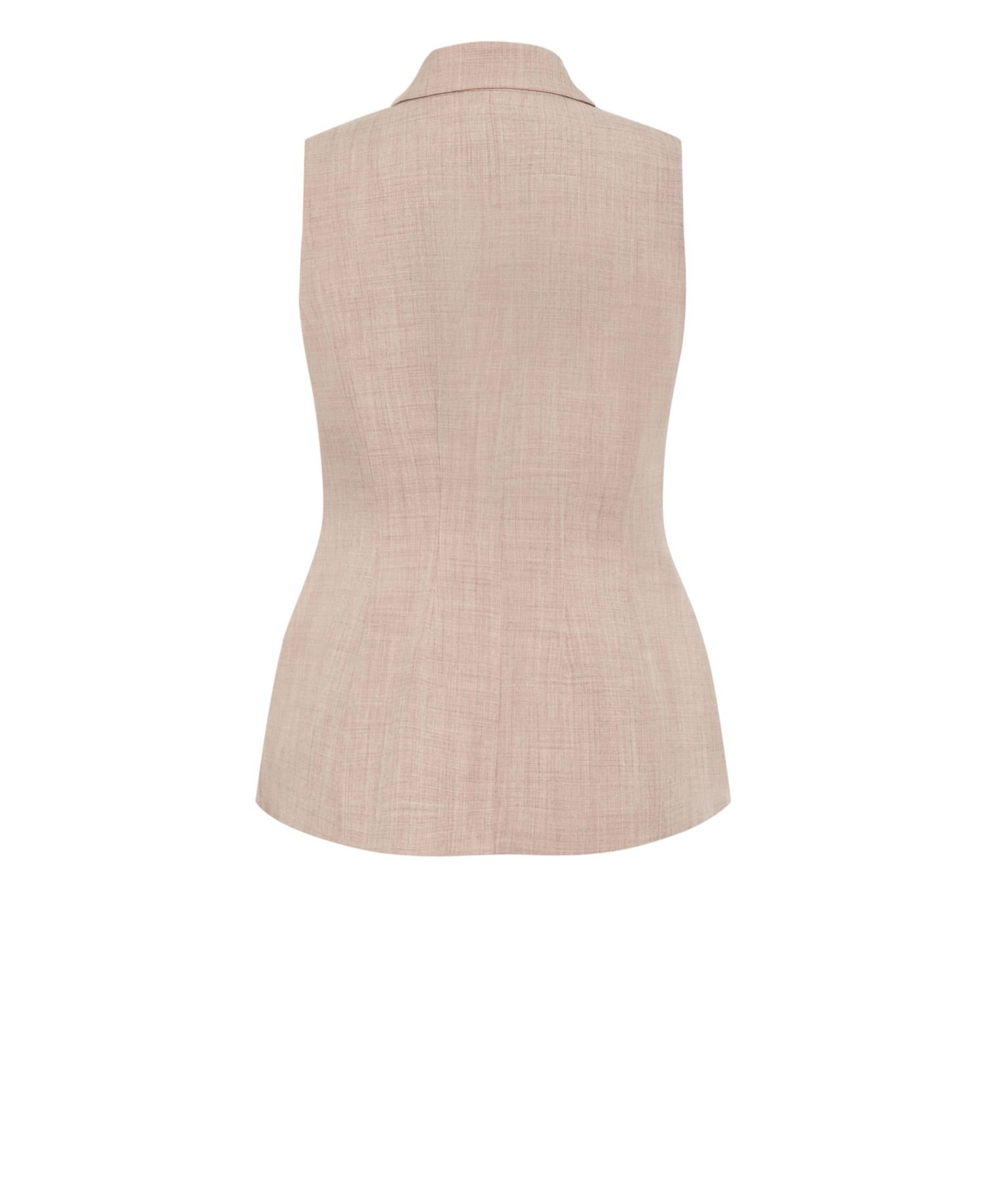 Plus Size Luci Tailored Sleeveless Collared Vest
