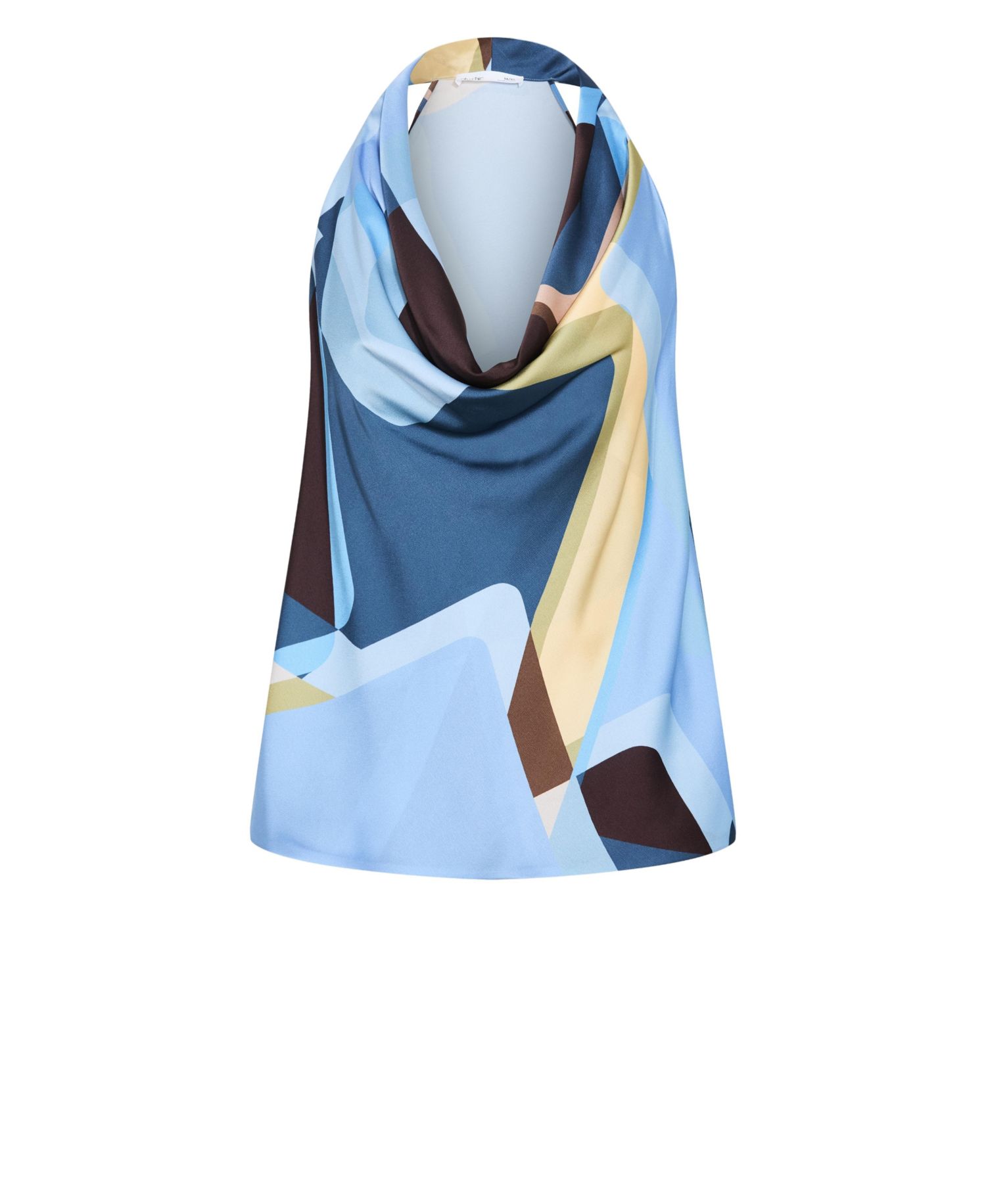 Plus Size Chloe Abstract Print Cowl Neck Top