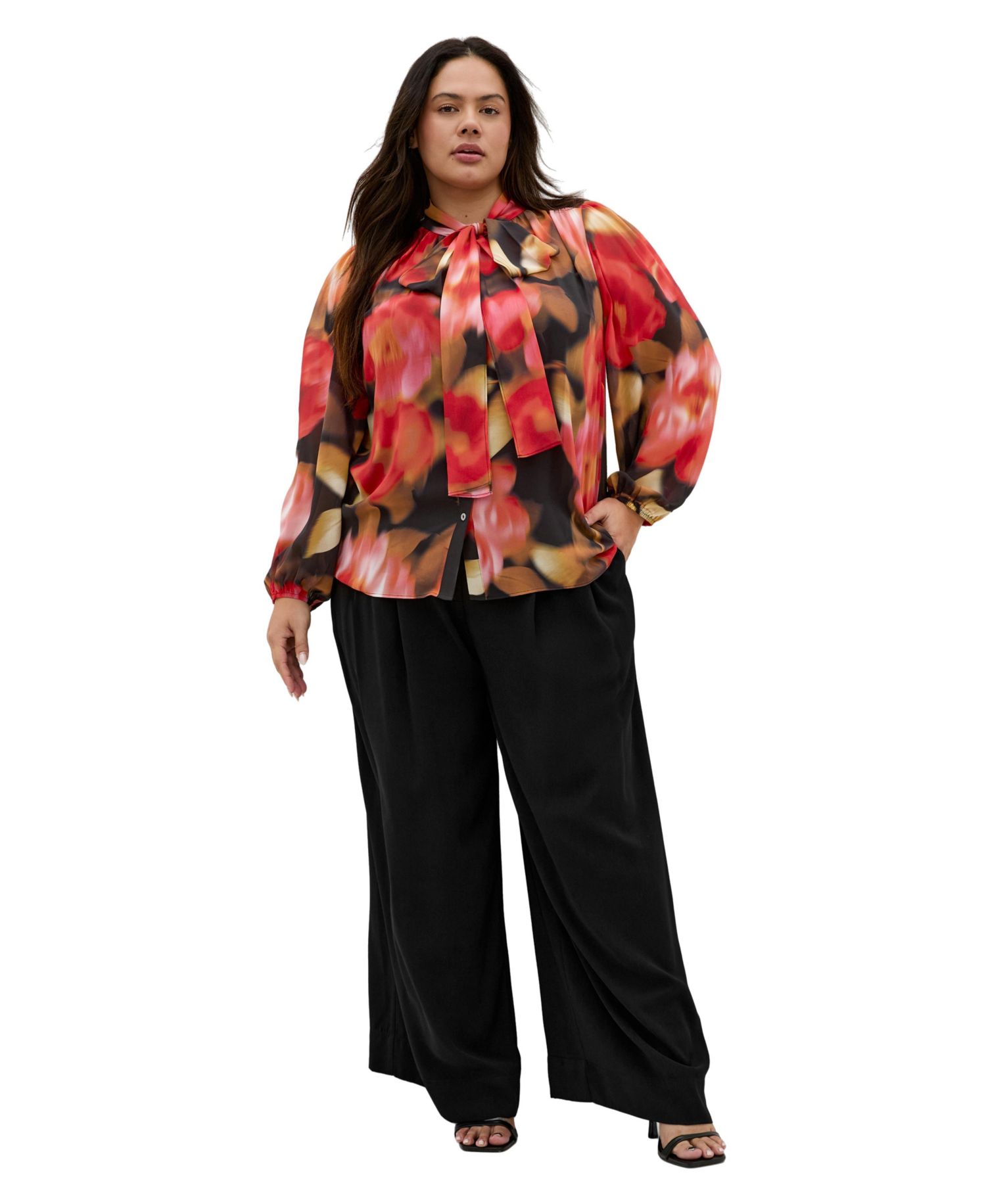 Women's Celine Print Necktie Top