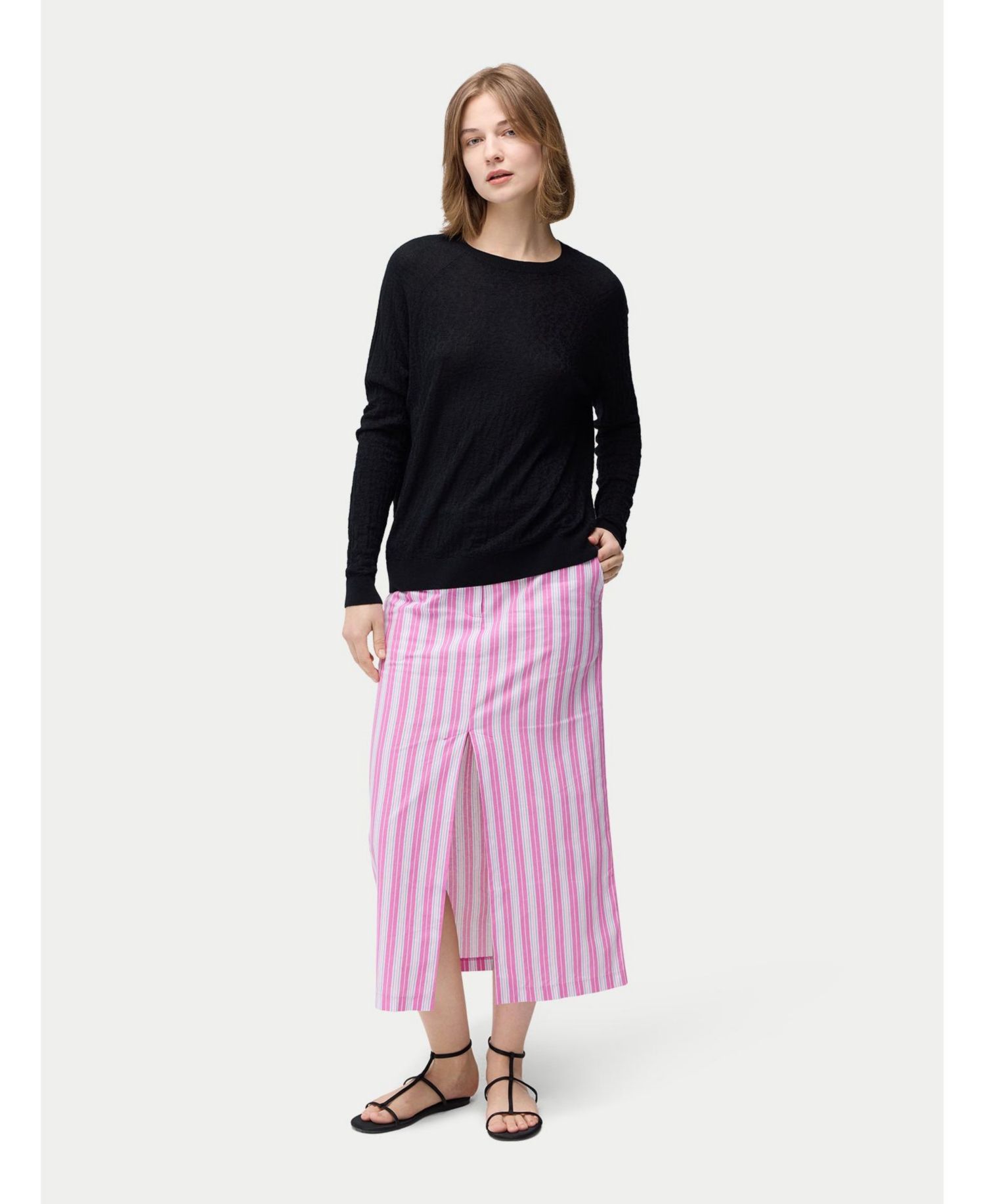 Women's Silk Cashmere Textured Sweater