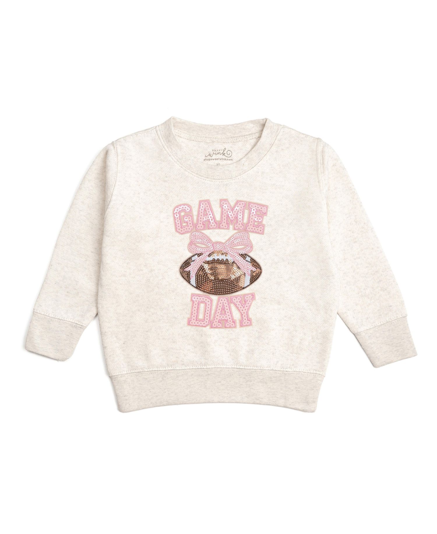 Big Girls Game Day Sequin Patch Sweatshirt