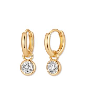 Gold-Plated Matilda Birthstone Hoop Earrings