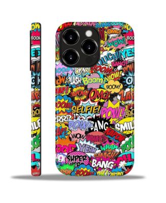 Comic Boom 2-Layer Anti-Slip Grip Phone Case Compatible with Apple iPhone 14 Pro Max