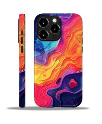 Phone Case Compatible with Apple iPhone, 2-Layer Durable, Lava Current