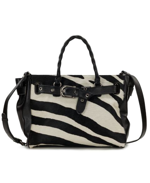 Женская сумка Patricia Nash Kari Extra-Large Satchel, цвет: Зебра