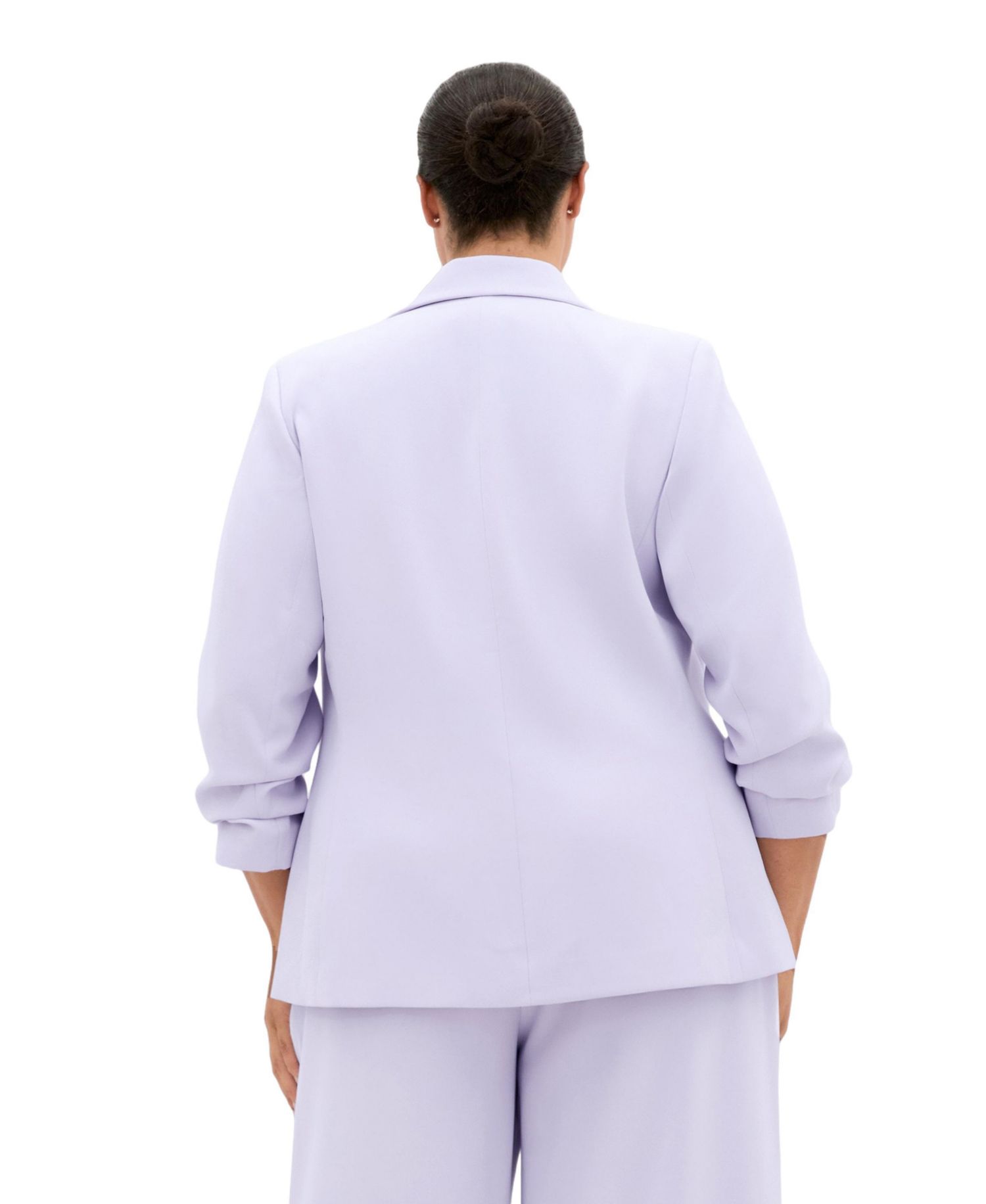 Plus Size Abbie Gathered Elbow Sleeves Blazer