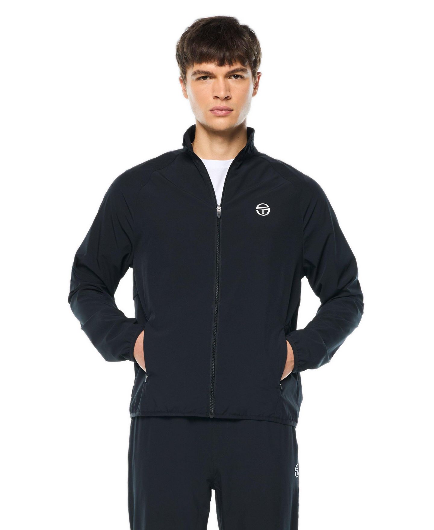 Мужская куртка Sergio Tacchini Affondo Performance Track, цвет: Чёрный — фото 1