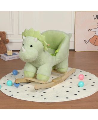 Plush Dinosaur Rocking Ride-On Toy with Sound Effects, Ages 1-3