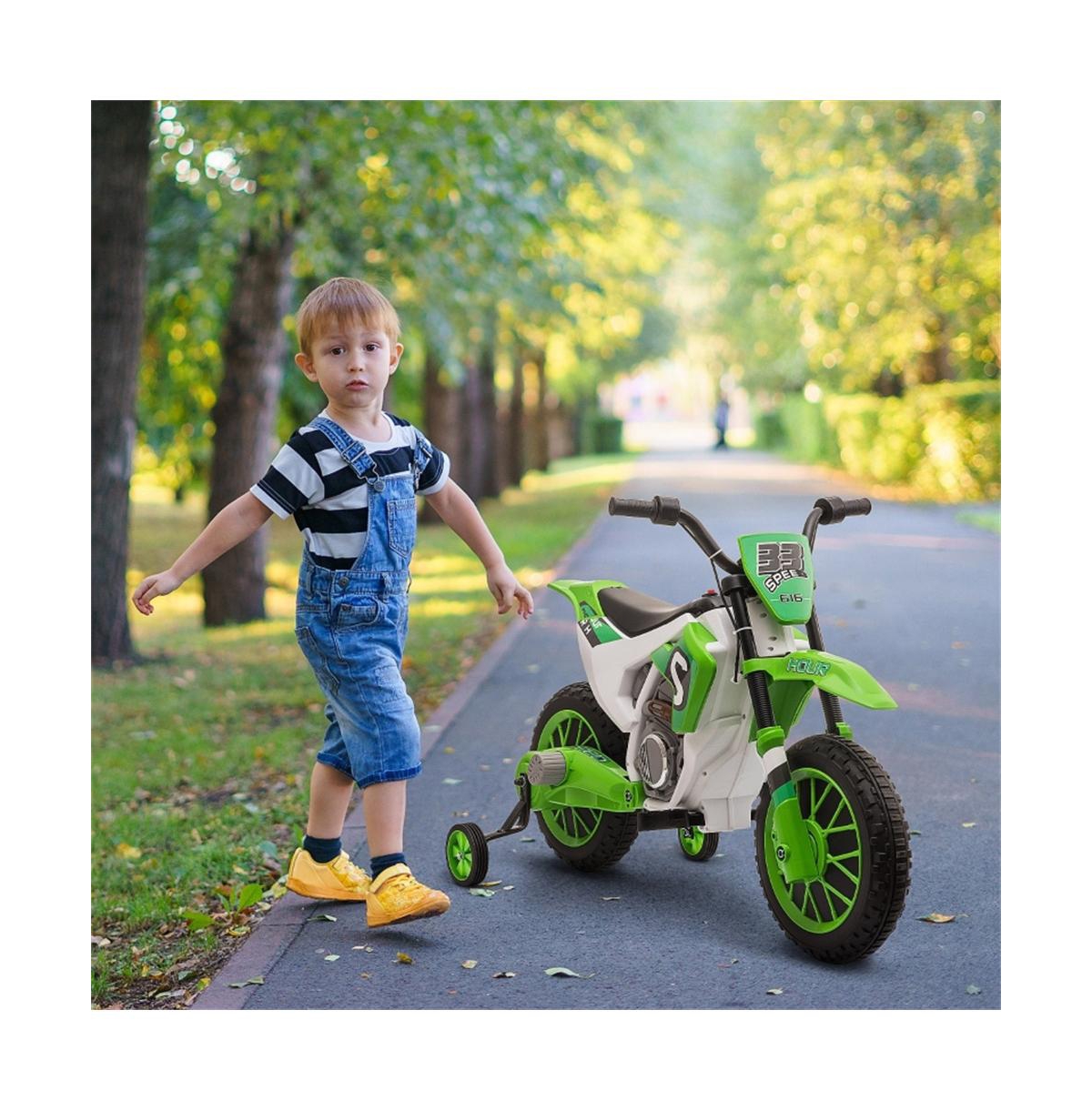 Sevorley 12V Kids Electric Ride-On Motorcycle with Rechargeable Drive and Training Wheels, Ages 3-5