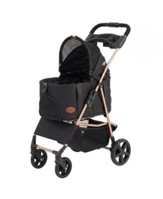 3-in-1 Pet Stroller for Small and Medium Dogs with Detachable Carrier and Cup Holder