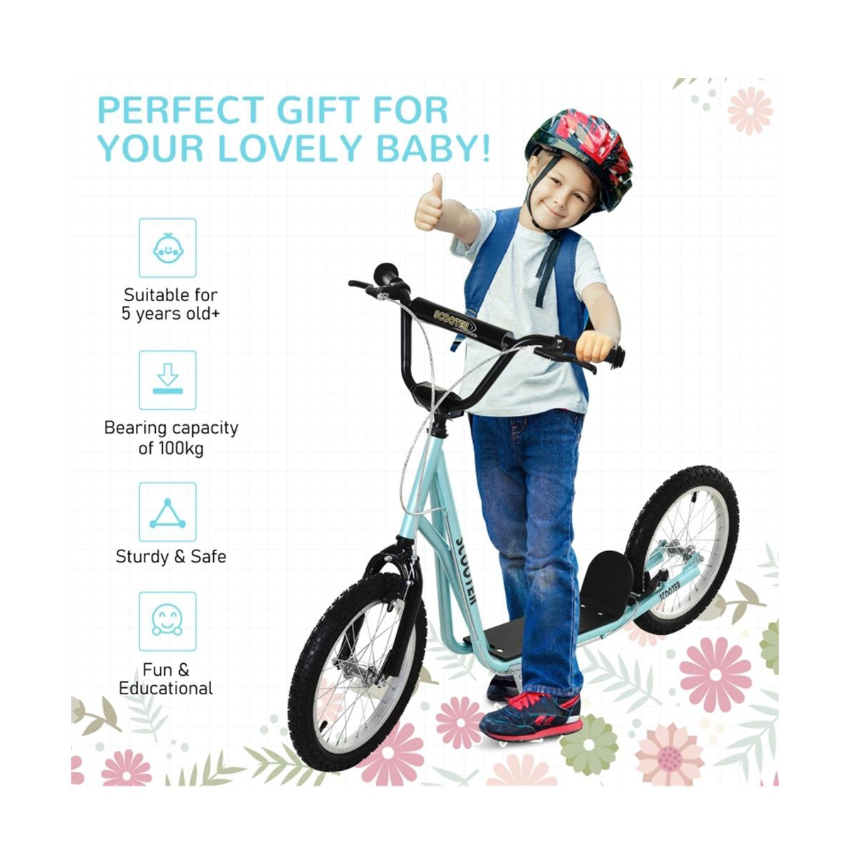 Sevorley Kids Kick Scooter with Adjustable Handlebar, All-Terrain Tires & Non-Slip Deck, Ages 3+