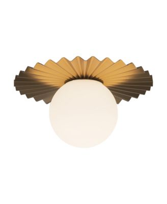 Plume 12-in Matte Glass 1 Light Flush Mount