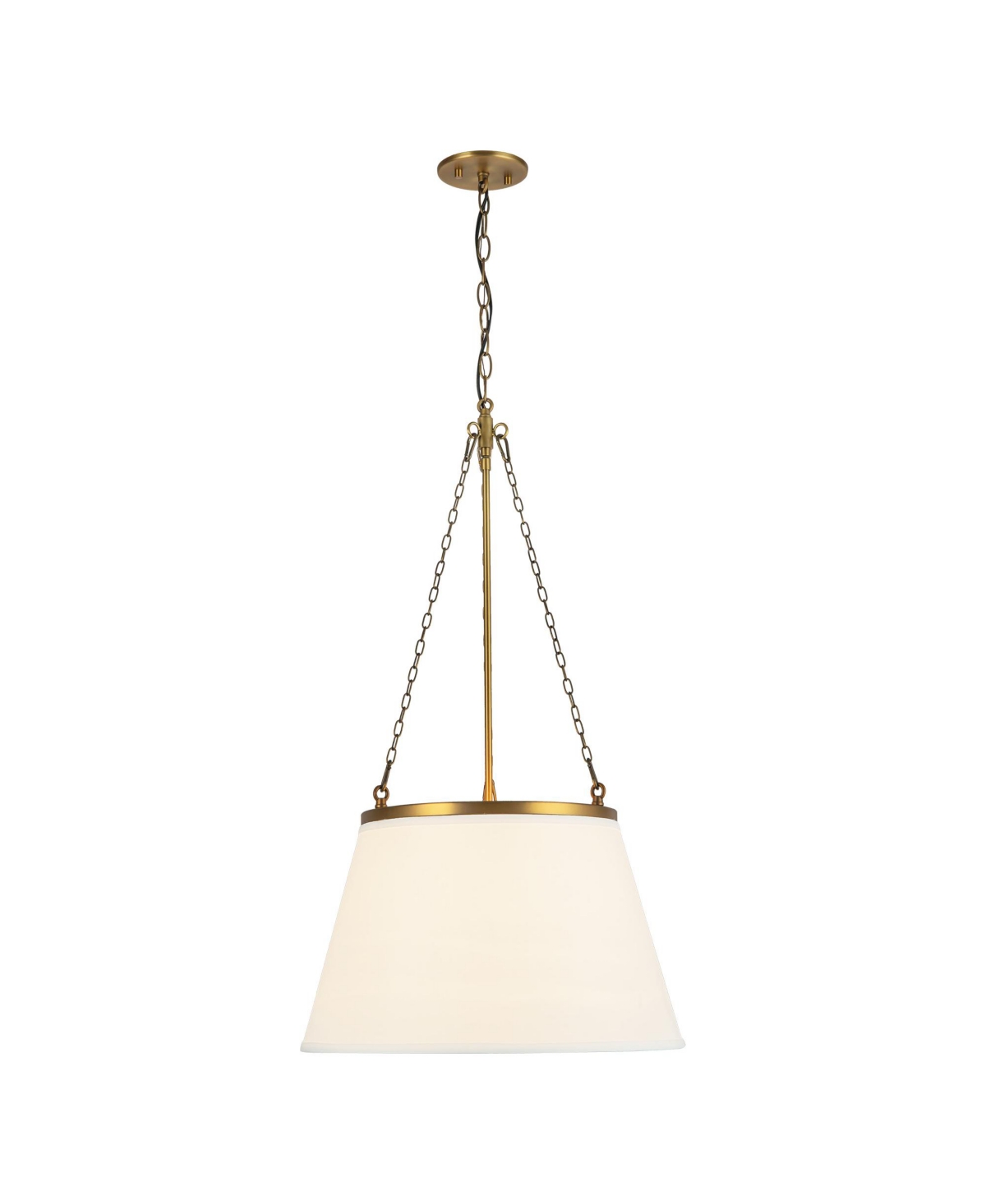Alora Mood Speakeasy 18-in Linen 1 Light Socket Pendant