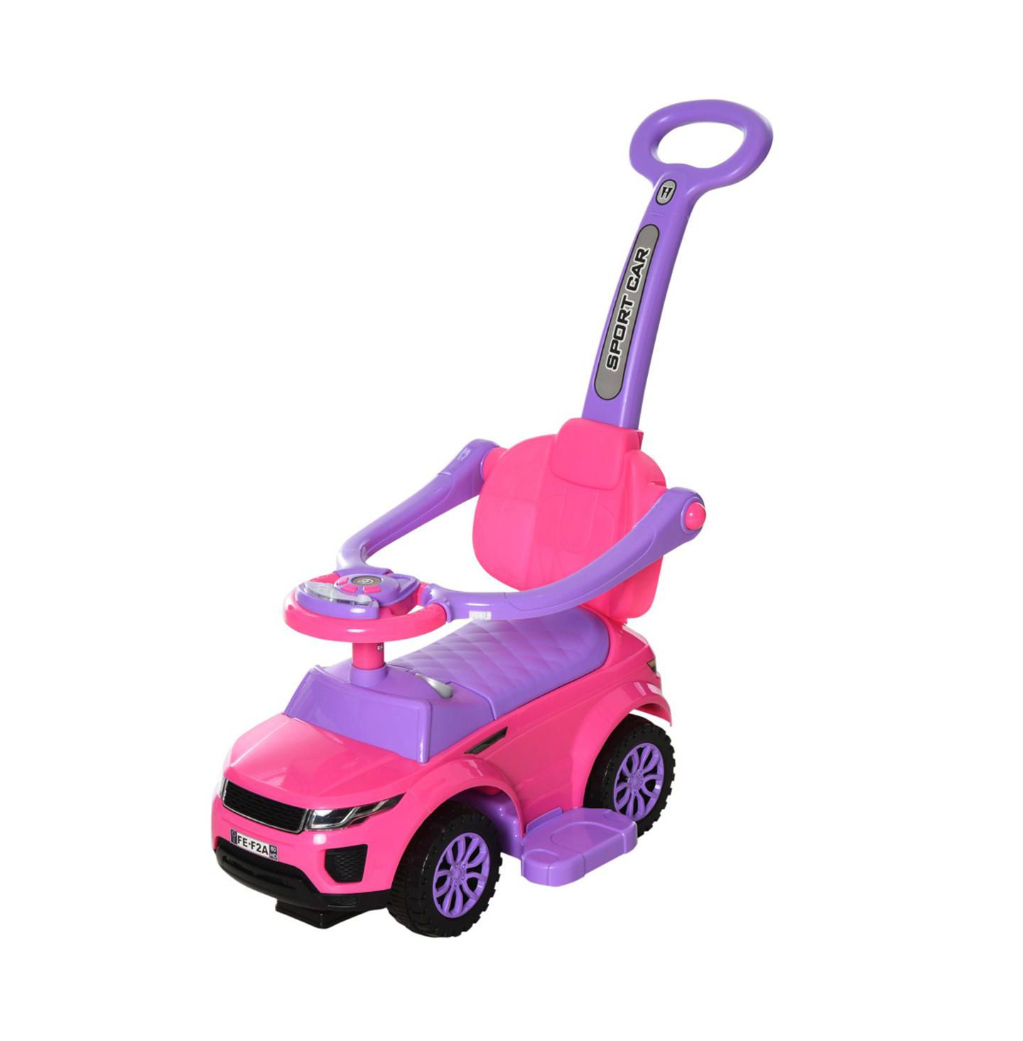 Детская игрушка YOBTOP 3-In-1 Ride On Push Car with Steering Wheel, Horn and Music, Metal, 55 lbs. Capacity, Ages 1-3 Years — фото 1