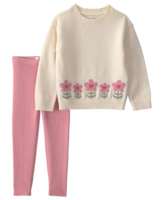 Little Planet Toddler Girls' 2T-5T Sweater Knit Top and Pants, 2-Piece Set