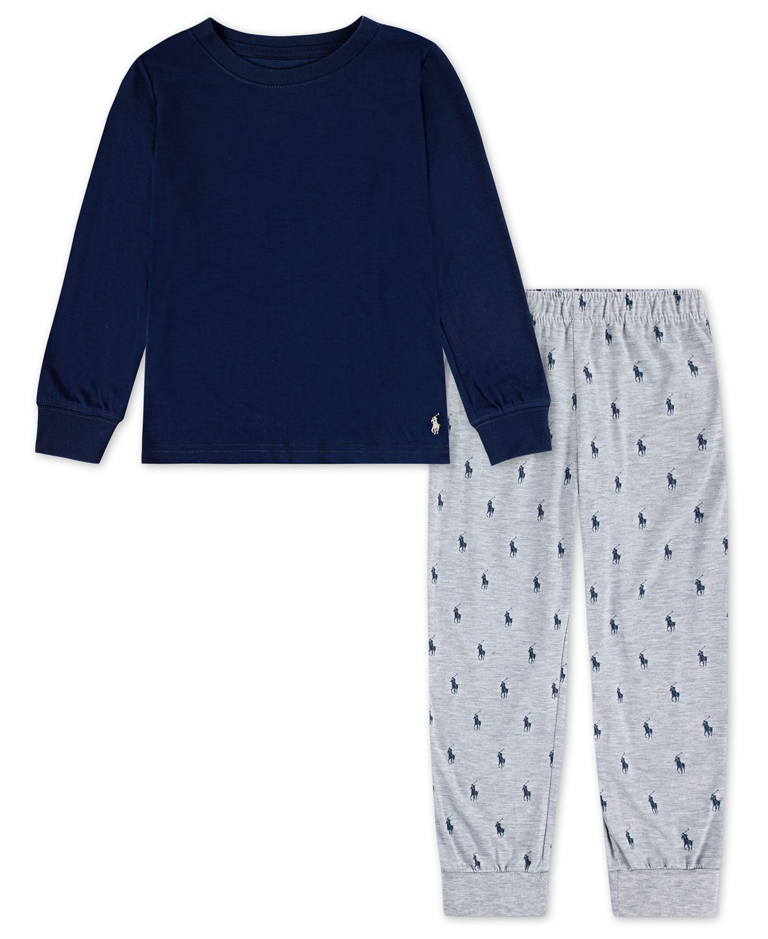 Boys' 4-7 Long-Sleeve T-Shirt and Printed Joggers, 2-Piece Pajama Set