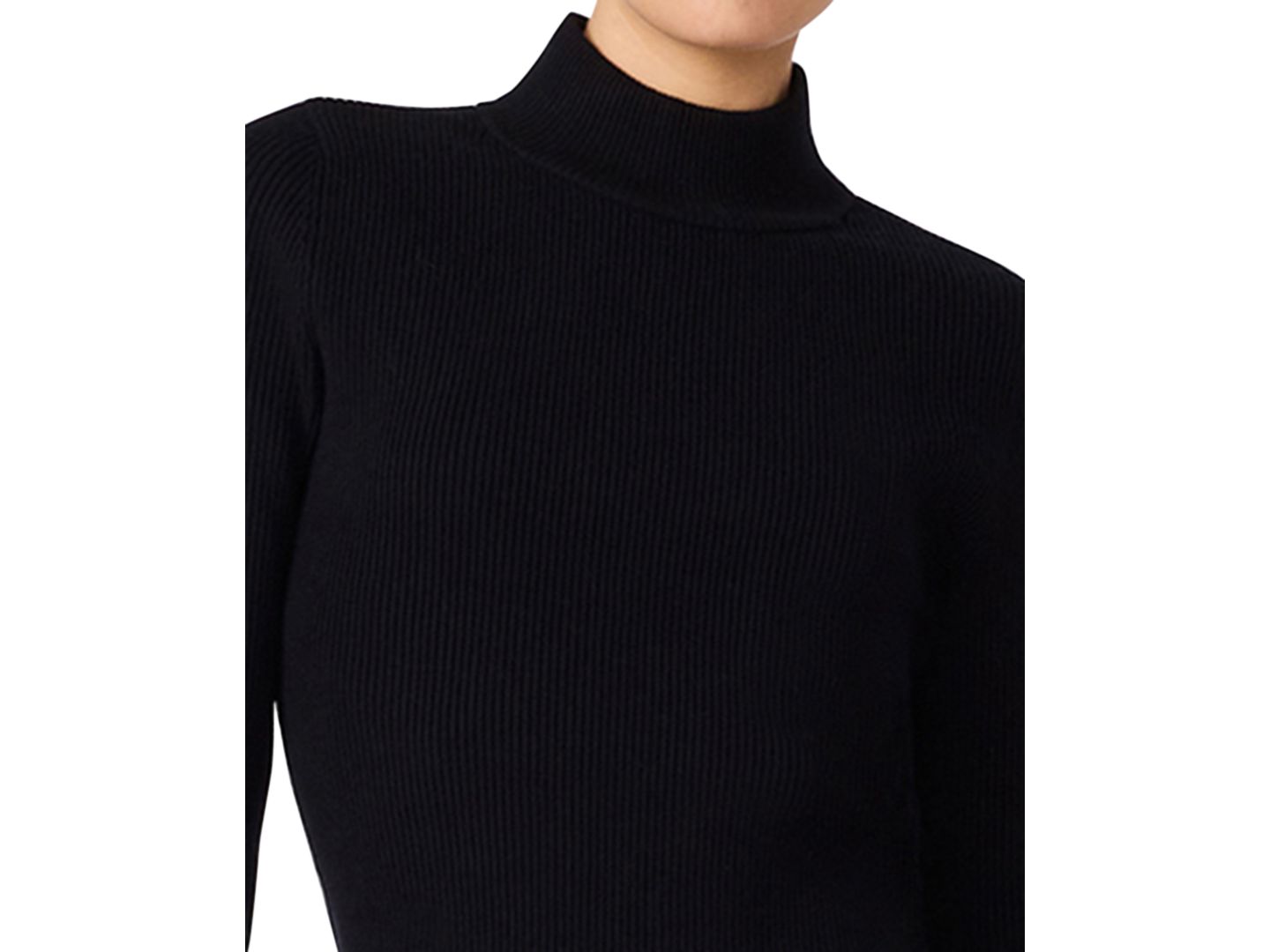 Женское платье Steve Madden Riello Long-Sleeve Mock Neck Mini, цвет: Чёрный — фото 7