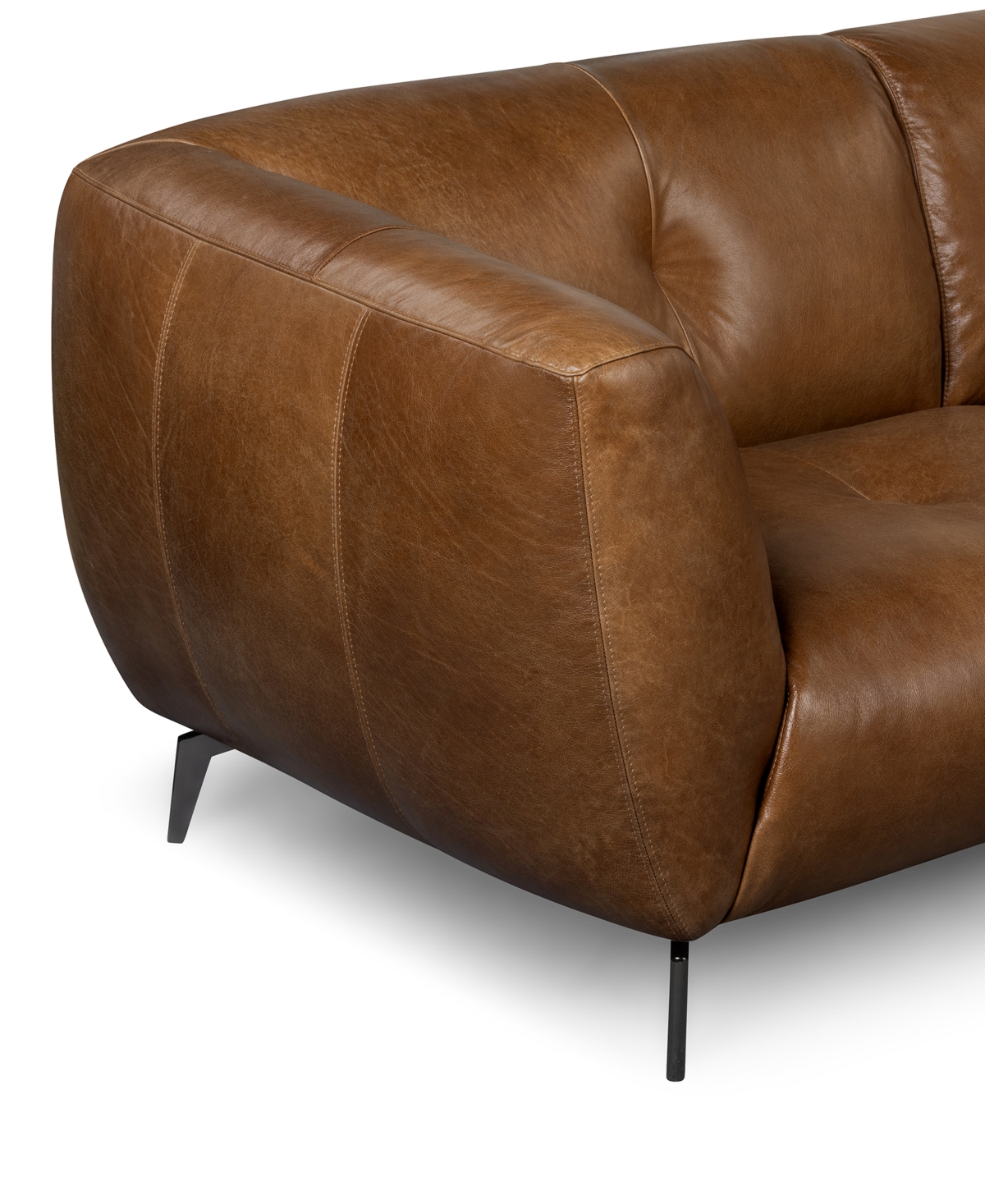 Avori Leather 2-Piece Sofa, Macy's Exclusive