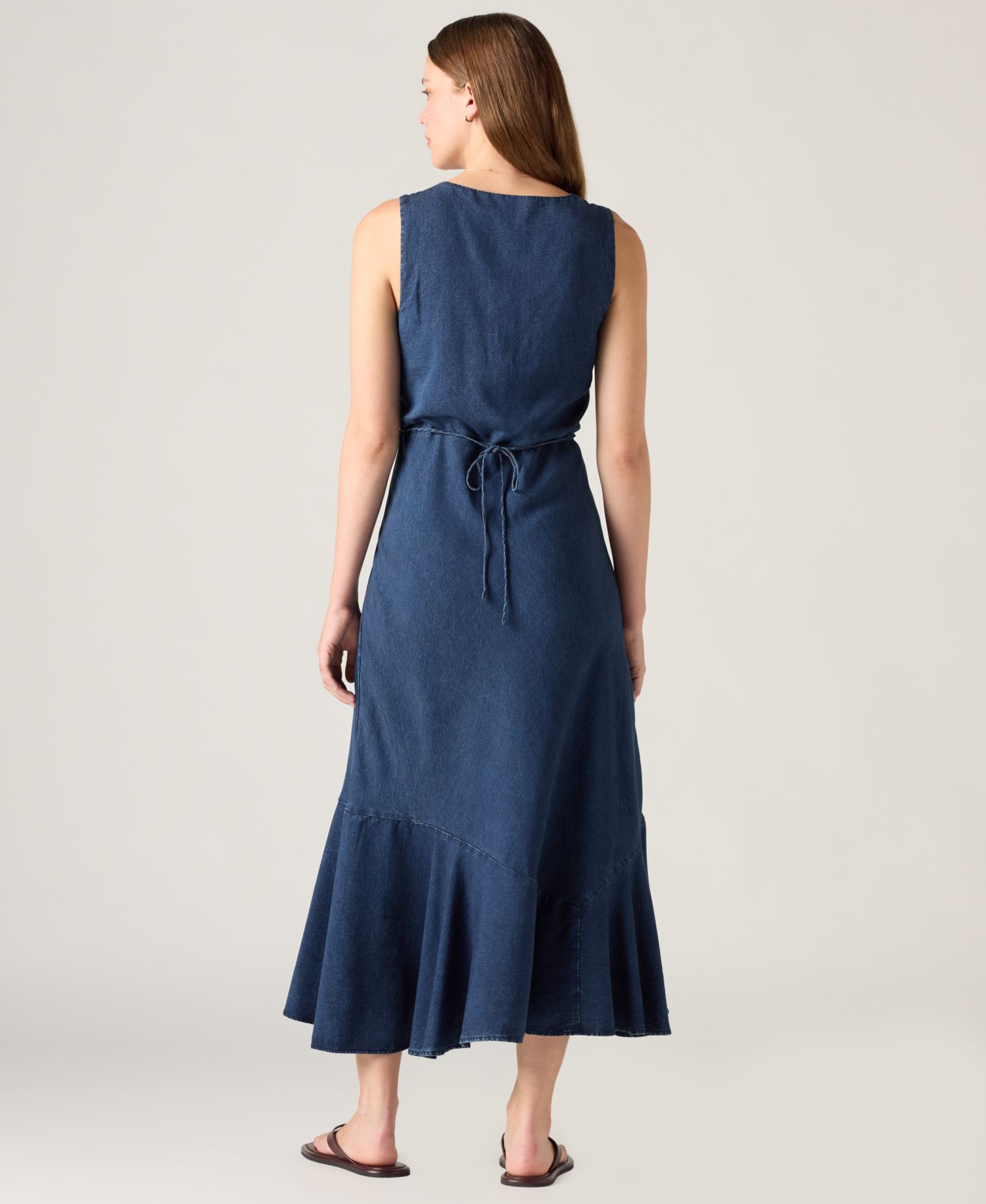 Premium Women's Brita V-Neck Sleeveless Slip Dress