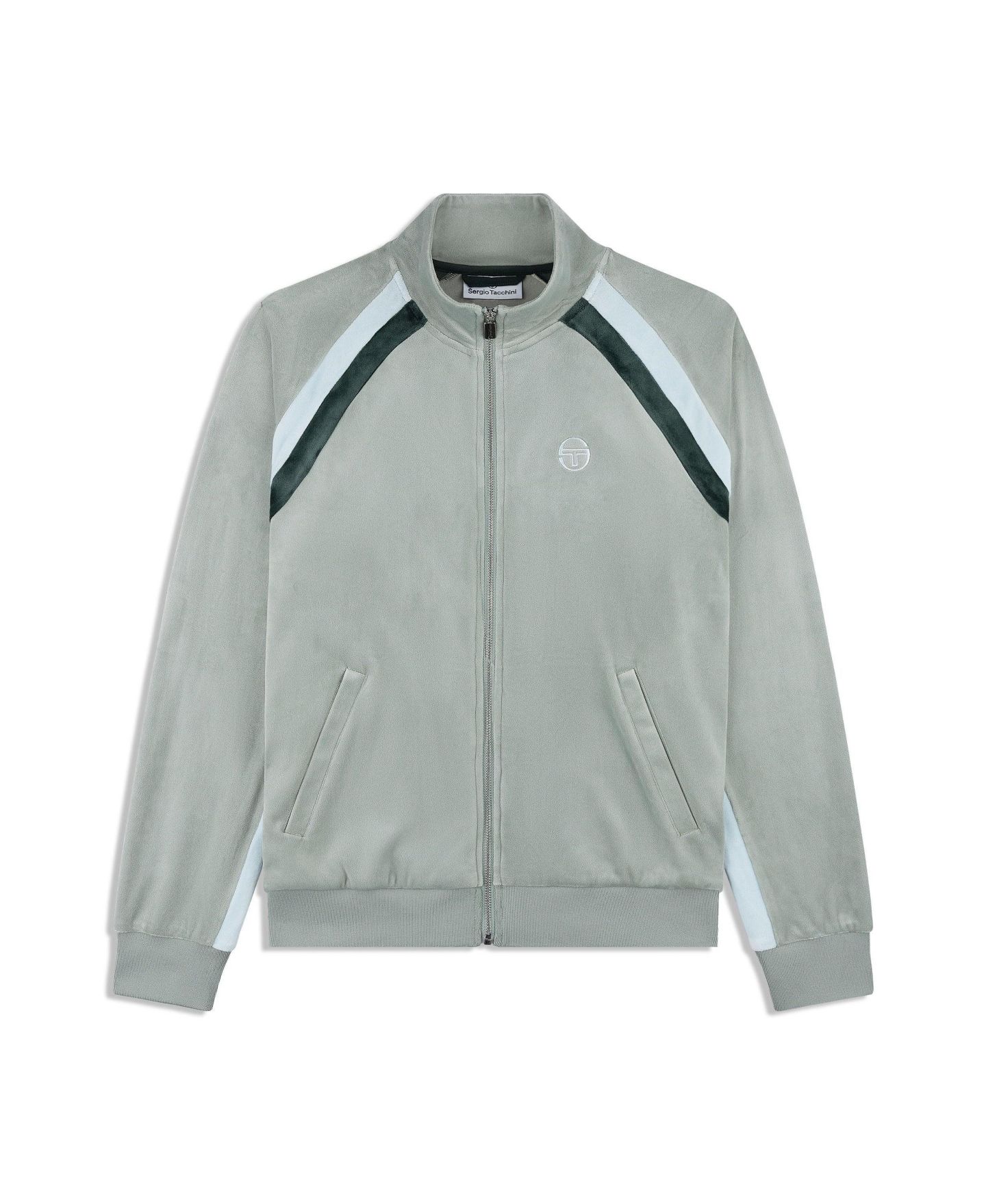 Мужская куртка Sergio Tacchini Banda Velour Track, цвет: Сланцевый серый — фото 5