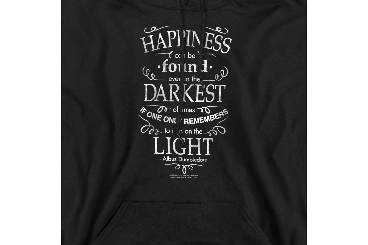 Men's Happiness Quote Pull-Over Hoodie