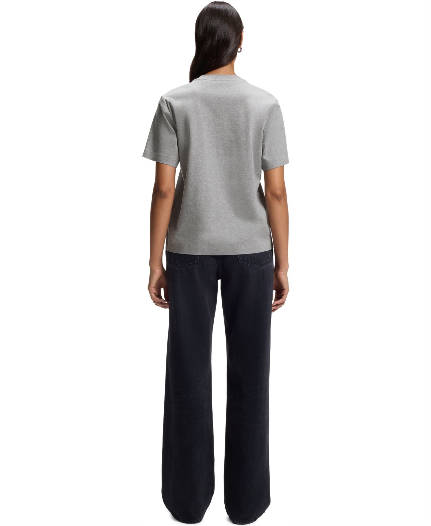 Женская футболка Hugo Boss BOSS by Relaxed-Fit Crewneck Short-Sleeve, цвет: Зелёный — фото 3