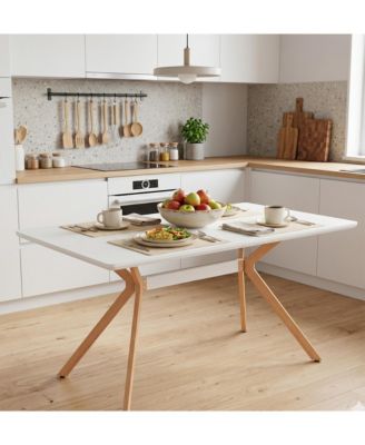 Modern Minimalist Dining Table with MDF Top and Metal Legs