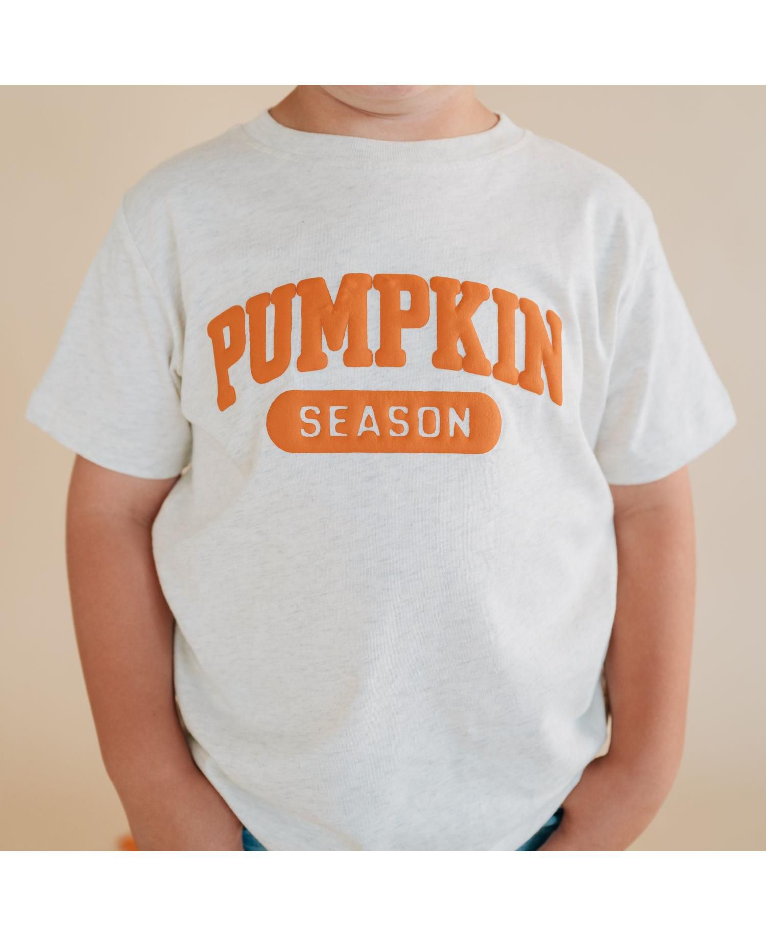 Little Boys Pumpkin Season Puff Ink Short Sleeve T-Shirt