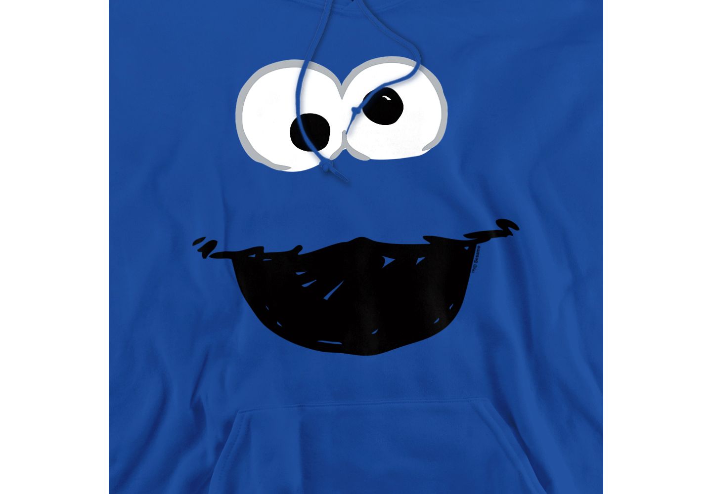 Мужское худи Sesame Street Cookie Monster Crayon Sketch Graphic Long-Sleeve, цвет: Королевский синий — фото 2
