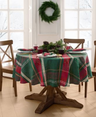 Merry and Festive Jacquard Tablecloth, 70" x 70"