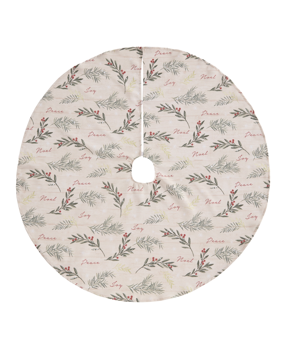 Elrene Holiday Tree Trimmings Tree Skirt, 48" X 48" In Ivory