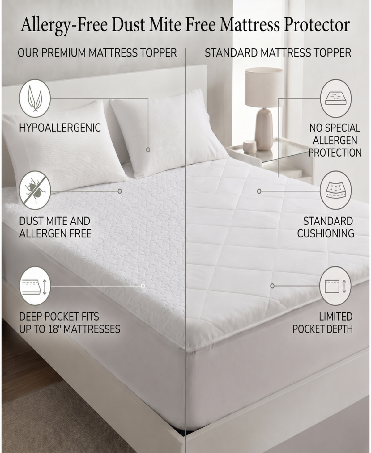 Ella Jayne Allergy-Free Dust Mite Free Mattress Protector