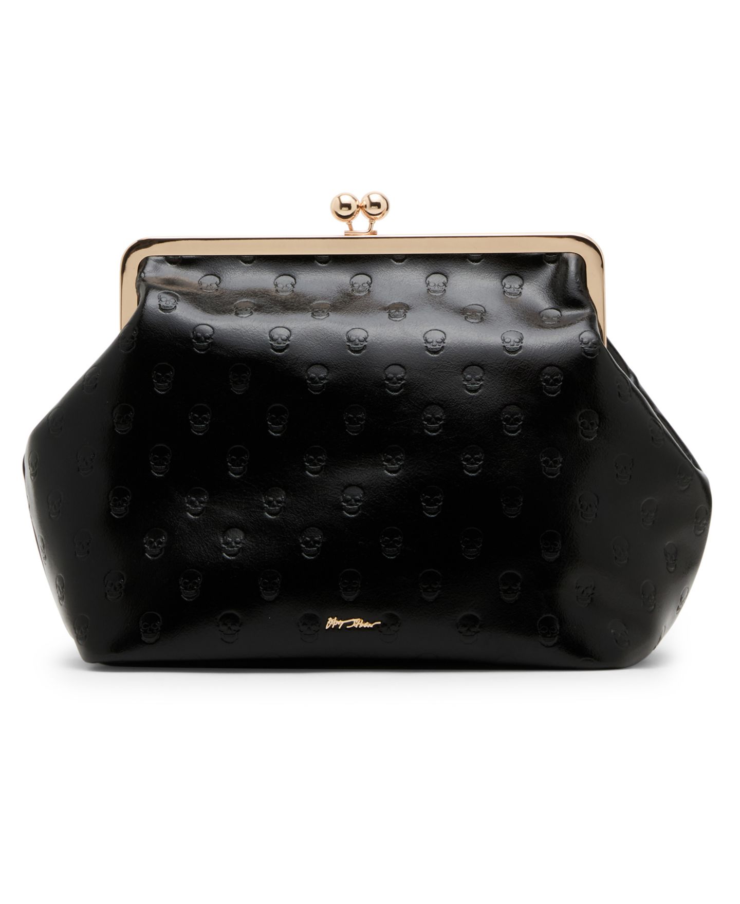 Женский клатч Betsey Johnson Skull Deboss Large Clutch Handbag, цвет: Чёрный — фото 2