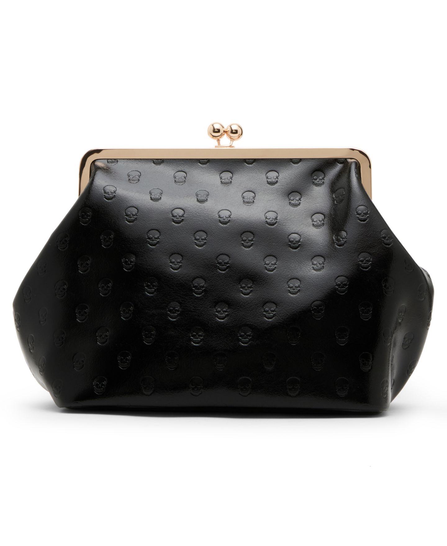 Женский клатч Betsey Johnson Skull Deboss Large Clutch Handbag, цвет: Чёрный — фото 1
