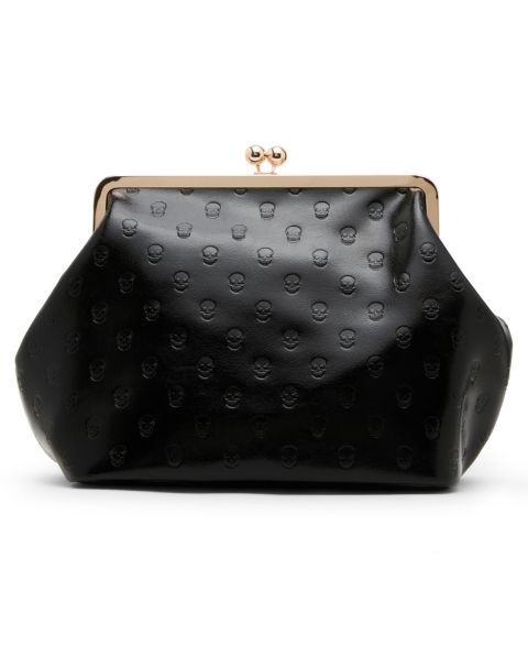 Женский клатч Betsey Johnson Skull Deboss Large Clutch Handbag, цвет: Чёрный