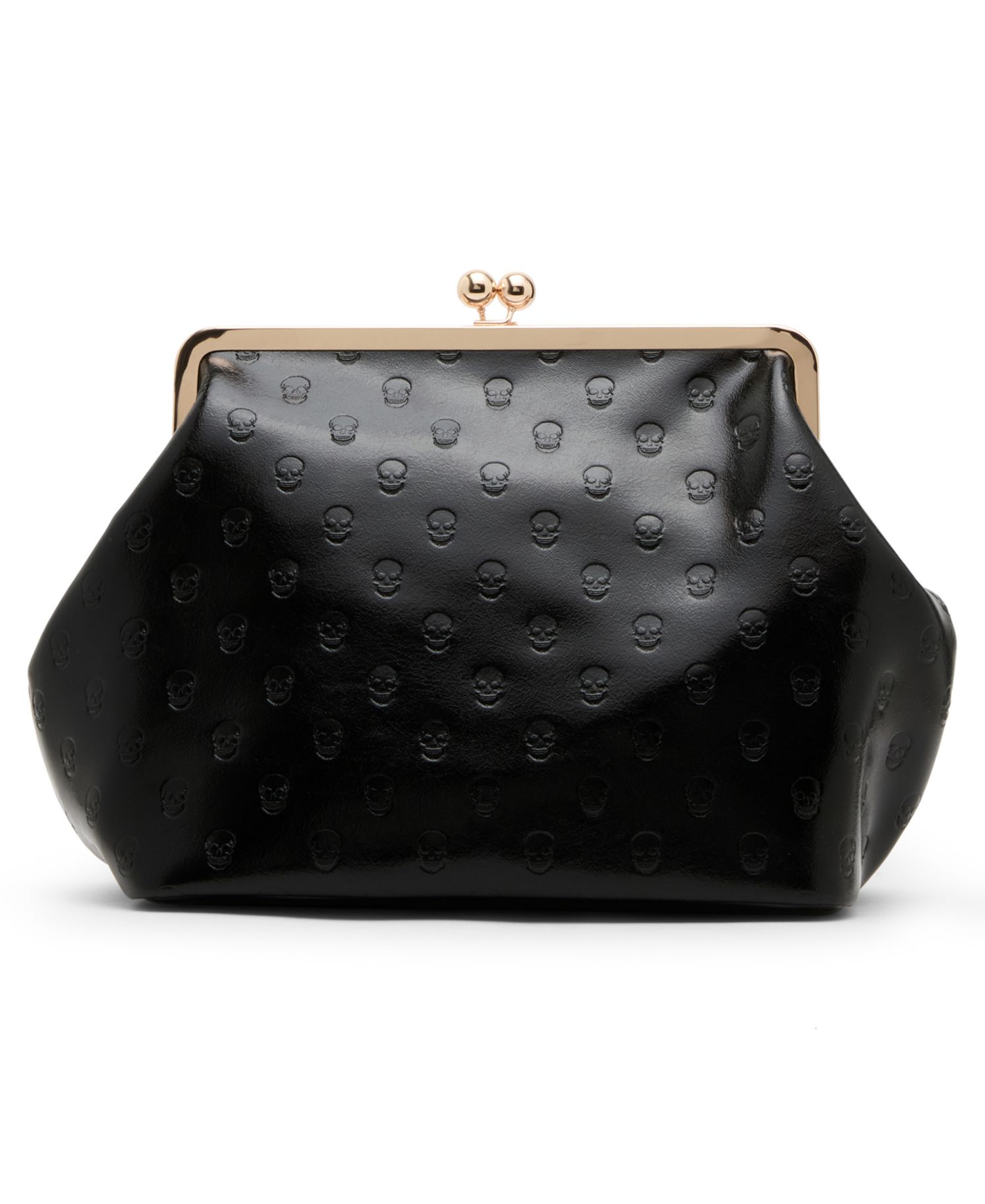 Skull Deboss Large Clutch Handbag