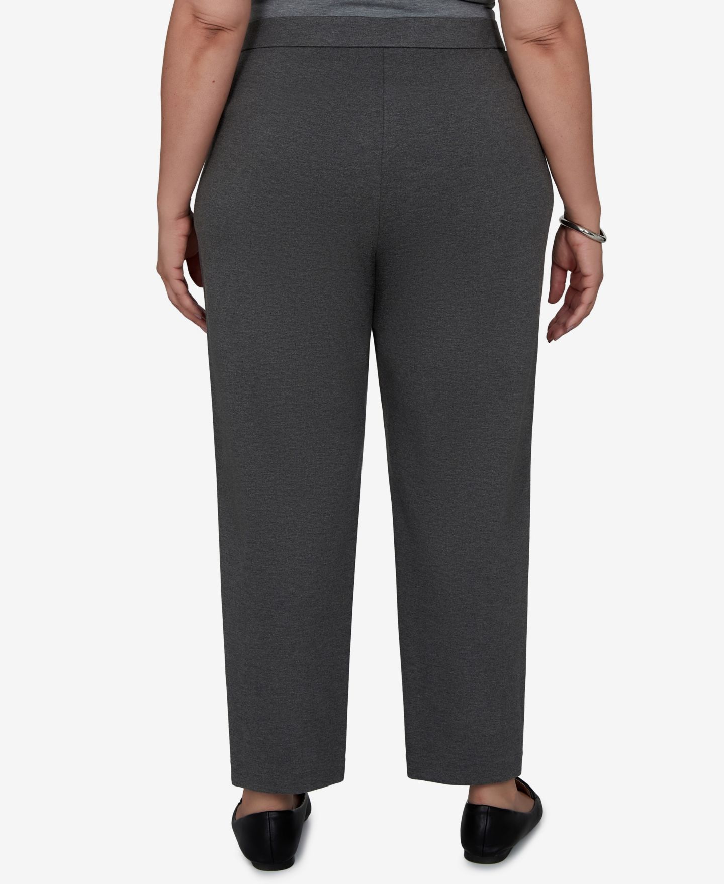 Женские брюки Alfred Dunner Plus Size Pull-On Mid-Rise Ankle, цвет: Угольный — фото 6