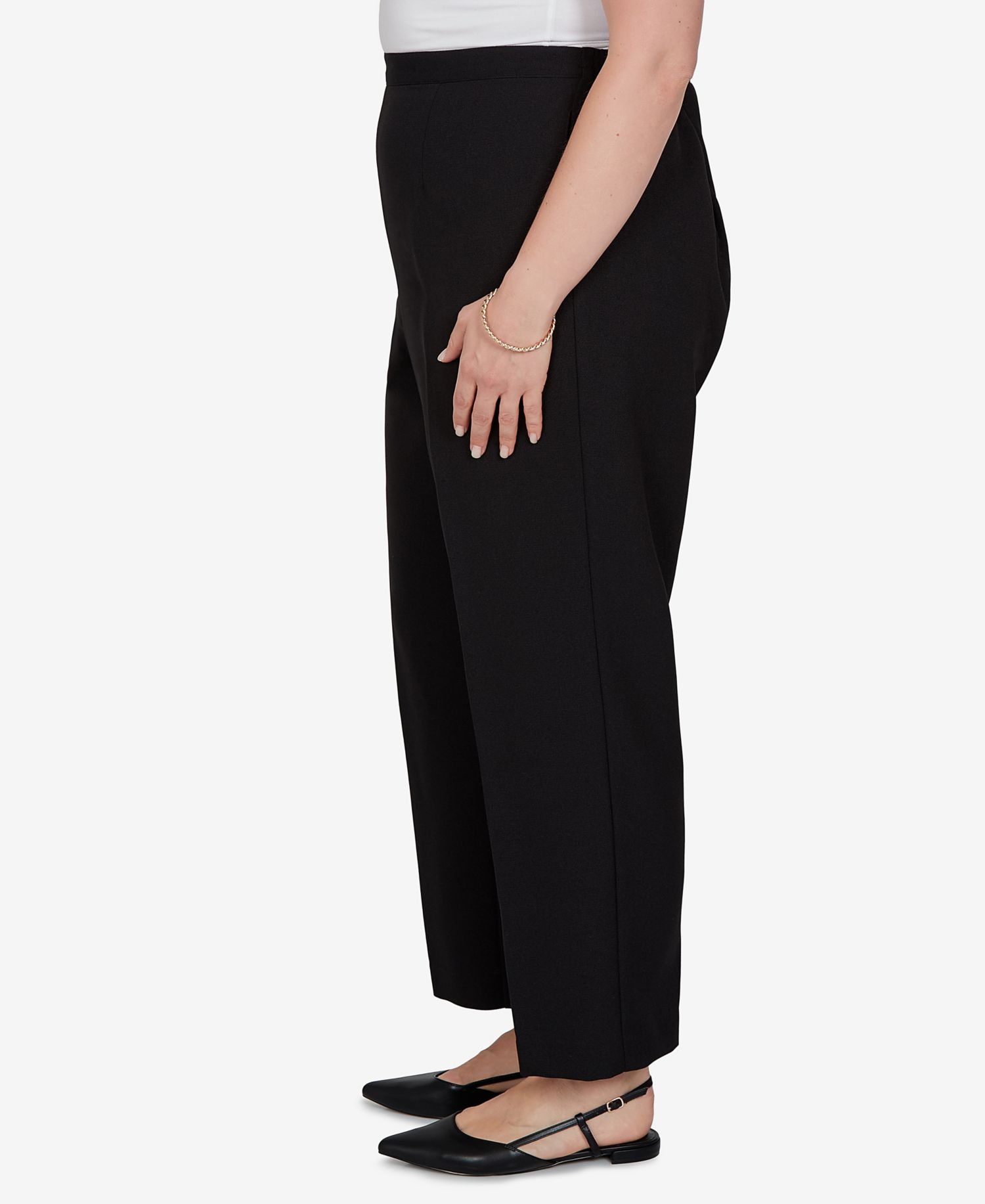 Plus Size Pull-On Straight-Leg Pants