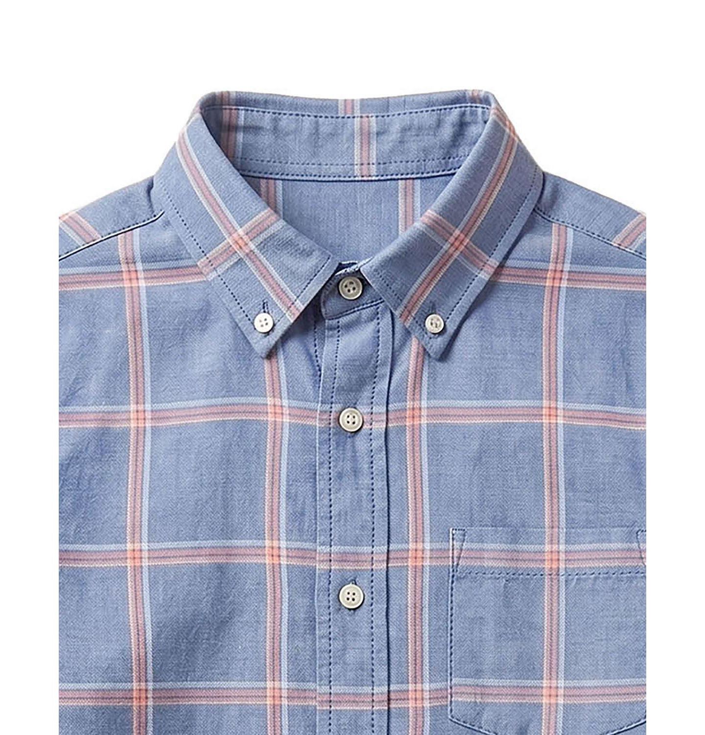 Рубашка Hope & Henry Organic Long Sleeve Stretch Poplin Shirt для мальчиков, цвет: Клетчатый — фото 2