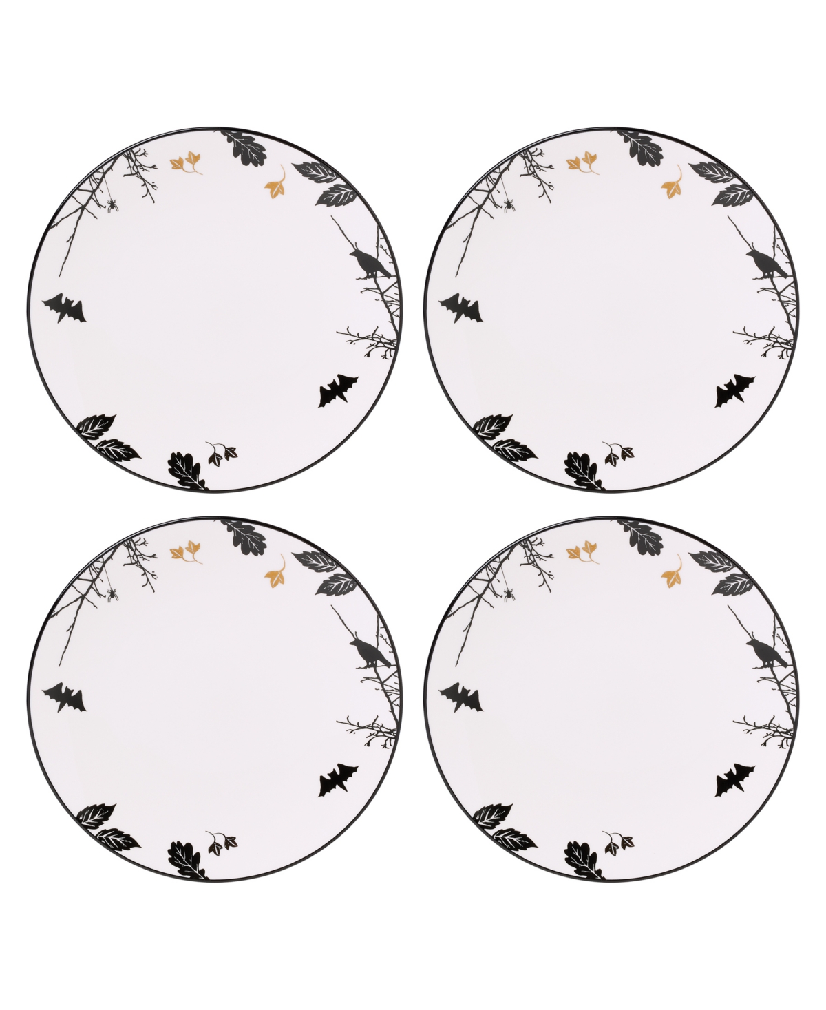 Lenox Haunted Halloween Dinner Plates, Set Of 4 In Multicolor