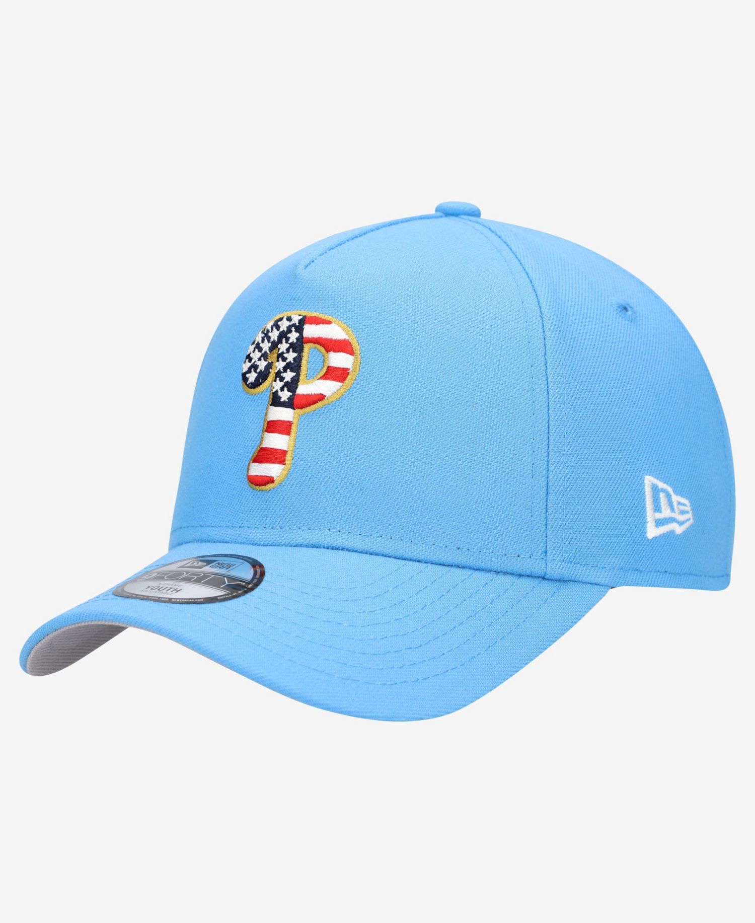 Big Boys and Girls Light Blue Philadelphia Phillies Celebrate America's 250th 9FORTY A-Frame Adjustable Hat