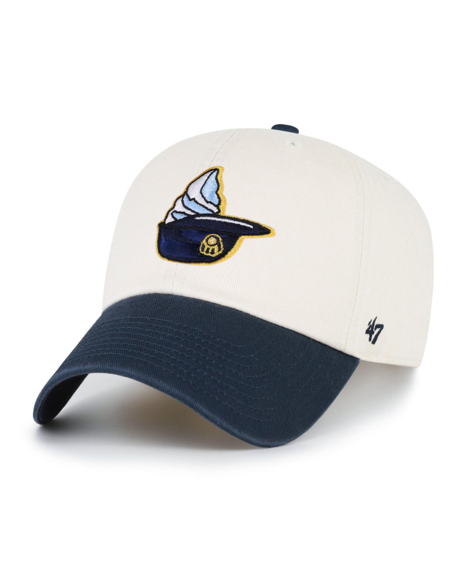 Milwaukee Brewers Single Swirl Ice Cream Helmet 2.0 Clean Up Adjustable Cotton Hat