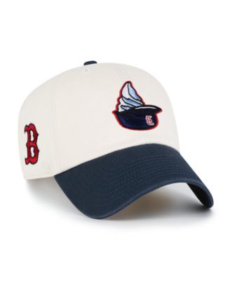 Men's Natural Boston Red Sox Single Swirl Ice Cream Helmet 2.0 Clean Up Adjustable Hat