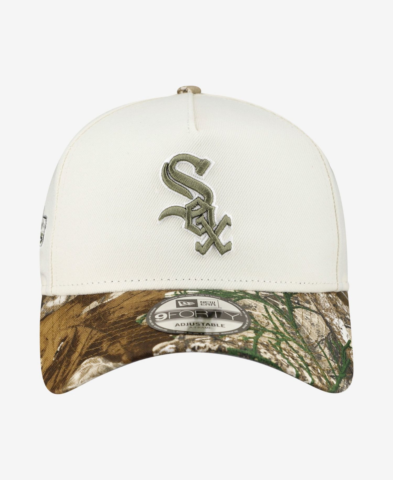 Men's Khaki/Realtree Camo Chicago White Sox 9FORTY A-Frame Adjustable Hat