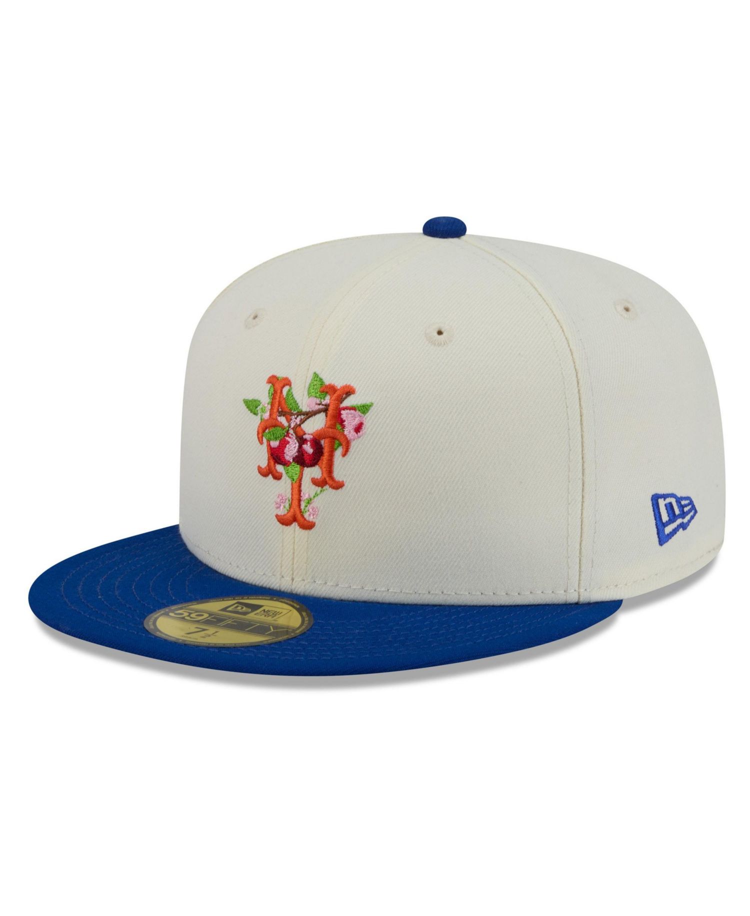 Men's White/Royal New York Mets Blossom 59FIFTY Fitted Hat