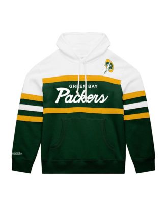Men's White/Green Bay Packers Big & Tall Head Coach Hoodie