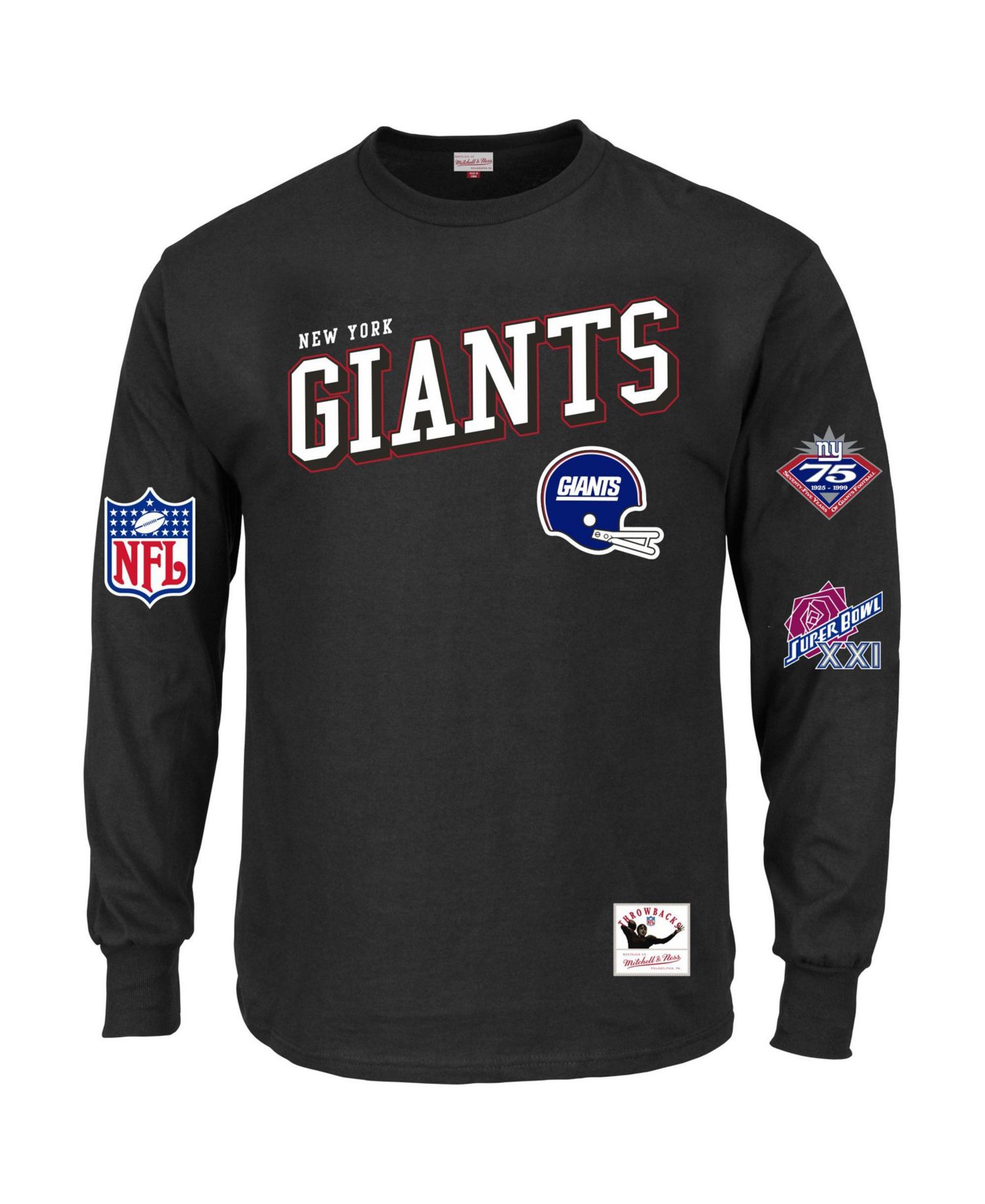 Men's Black New York Giants Big & Tall Training Camp Long Sleeve T-Shirt